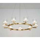 Tom Kirk Lighting Flute Chandelier polished gold