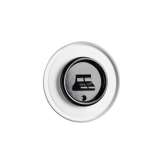 THPG Double toggle switch white glass bakelite