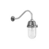 THPG Wall lamp - cast aluminium with swan neck, clear glass