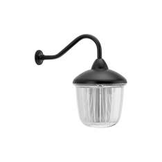 THPG Large wall lamp - cast aluminium with swan neck black painted