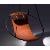 Studio Stirling Sling Hanging Chair - Debossed Leather Leaves