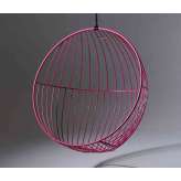 Studio Stirling Bubble Hanging Chair Swing Seat - Lined Pattern - PINK