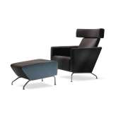 Stouby Ram high Easychair with footstool