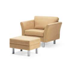 Stouby HJM Lotus Armchair with footstool