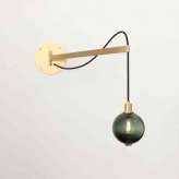 SkLO Drape Arm 1 Sconce (4.5 In Glass / Long Arm)
