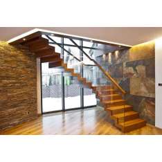 Siller Treppen ZigZag Glass