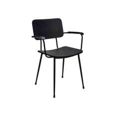 Satelliet Originals Gerlin Plywood AC, seat and back matt black lacquered