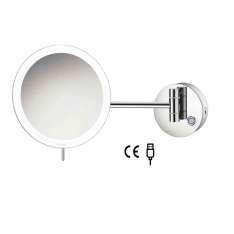 SANCO cosmetic mirrors | Wall mounted magnifying mirror x4 with LED