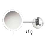 SANCO cosmetic mirrors | Wall mounted magnifying mirror x4 with LED