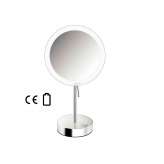 SANCO cosmetic mirrors | Wall mounted magnifying mirror x4 with LED