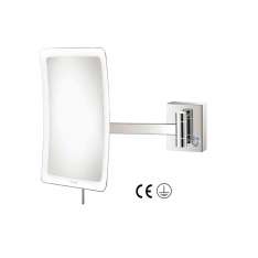 SANCO cosmetic mirrors | Wall mounted magnifying mirror x4 with LED