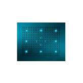 rvb Contemporary | Concealed rain shower head, 2 spray, chromotherapy