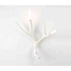 Roll & Hill Superordinate Antler Sconce with plug (White)