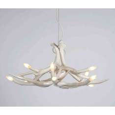 Roll & Hill Superordinate Antler Chandelier - 6 Antlers (White)