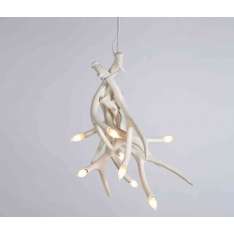 Roll & Hill Superordinate Antler Chandelier - 4 Antlers (White)