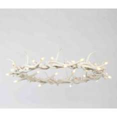 Roll & Hill Superordinate Antler Chandelier - 27 Antler Ring (White)