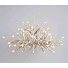 Roll & Hill Superordinate Antler Chandelier - 24 Antlers (White)