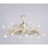 Roll & Hill Superordinate Antler Chandelier - 12 Antlers (White)