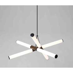 Roll & Hill Mini Farrago Pendant 02 (Blackened brass/Oak)