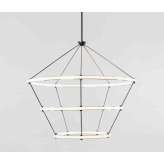 Roll & Hill Halo Chandelier - 3 Rings (Polished nickel)