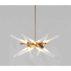 Roll & Hill Astral Agnes 01 - 12 Lights (Brushed brass/Straight-cut glass)