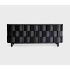 Ringvide Studio Weave rounded. Birch wood, black oil