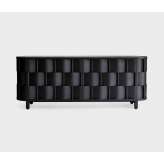 Ringvide Studio Weave rounded. Birch wood, black oil