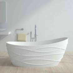Riluxa SOLID SURFACE | Venezia Freestanding Solid Surface Bathtub - 160cm