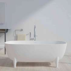 Riluxa SOLID SURFACE | Oviedo Freestanding Solid Surface Bathtub - 160cm