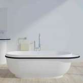 Riluxa SOLID SURFACE | Oslo Freestanding Solid Surface Bathtub - 182cm
