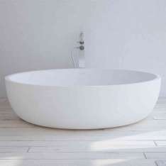 Riluxa SOLID SURFACE | Rigel Freestanding Solid Surface Bathtub - 135cm