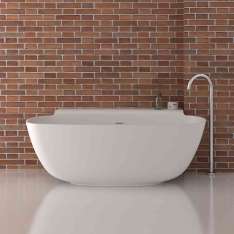 Riluxa SOLID SURFACE | Bordeaux Freestanding Solid Surface Bathtub - 160cm