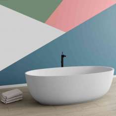 Riluxa SOLID SURFACE | Blanca Freestanding Solid Surface Bathtub