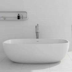 Riluxa SOLID SURFACE | Biarritz Freestanding Solid Surface Bathtub - 170cm