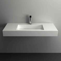 Riluxa SOLID SURFACE | Poppy Solid Surface Wall Mounted Washbasin - 90cm
