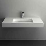 Riluxa SOLID SURFACE | Poppy Solid Surface Wall Mounted Washbasin - 90cm