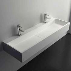 Riluxa SOLID SURFACE | Lavatera Solid Surface Wall Mounted Washbasin - 120cm