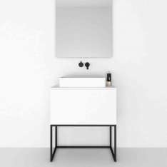 Riluxa MDF | Combi Freestanding MDF Vanity Cabinet - Steel Base - 1 Drawer
