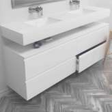 Riluxa MDF | Gaia Classic Wall-Mounted MDF Bathroom Cabinet - 4 drawers