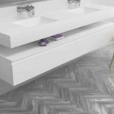 Riluxa MDF | Gaia Classic Wall-Mounted MDF Bathroom Cabinet - 2 drawers