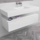 Riluxa MDF | Gaia Classic Wall-Mounted MDF Bathroom Cabinet - 1 drawer