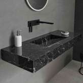 Riluxa MARBLE | Sagitta Marquina Marble Wall Mounted Washbasin