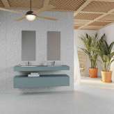 Riluxa CORIAN® COLOUR | Peace Corian® Colour Wall Mounted Double Washbasin