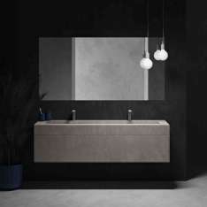 Riluxa CORIAN® COLOUR | Hatysa Basin + Gaia Renaissance all Corian® Colour Wall-Mounted Vanity Unit - 1 drawer