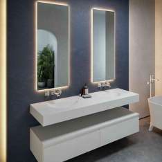 Riluxa CORIAN® | Phoenix DuPont™ Corian® Wall Mounted Double Washbasin