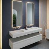 Riluxa CORIAN® | Calm DuPont™ Corian® Wall Mounted Double Washbasin