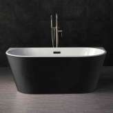 Riluxa ACRYLIC | Aludra Freestanding Acrylic Bathtub - Black & White - 150cm