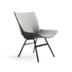 Rex Kralj Shell Lounge Chair Seat and back upholstery, Black Oak