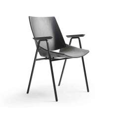 Rex Kralj Shell Armchair Seat upholstery, Black Oak