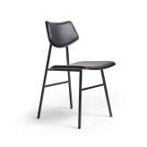 Rex Kralj 1960 Chair Seat and backrest offset upholstery, Black Oak